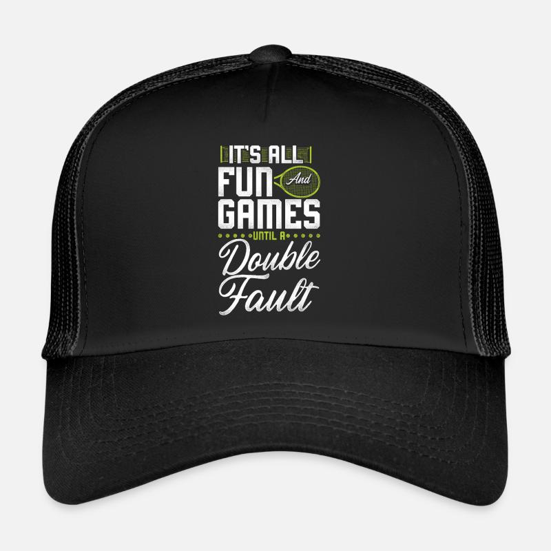 Funny Tennis Player Racket It's - Trucker Cap - Schwarz/Schwarz