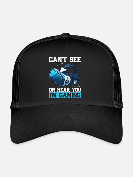 Virtual Reality Athlete Witzer VR Gamer Headset - Trucker Cap - black/black - Front