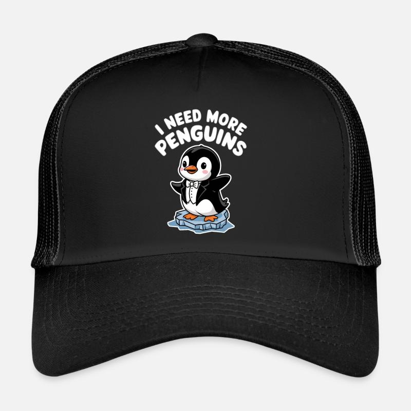 J’ai besoin de plus de pingouins drôle pingouin Casquette trucker 