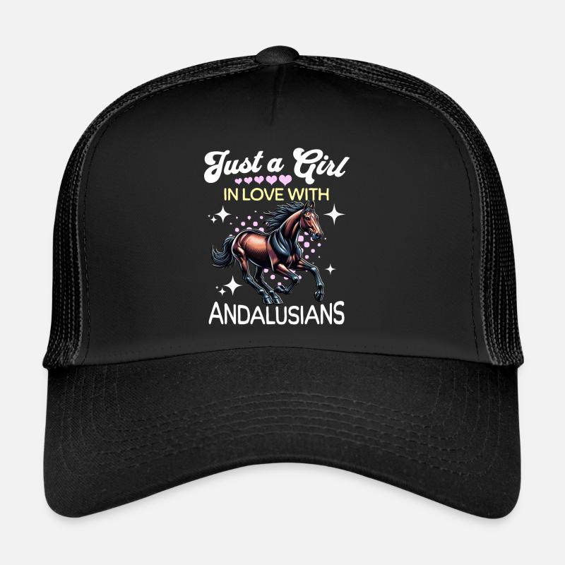 Andalusier Mädchen Andalusian - Trucker Cap - Schwarz/Schwarz