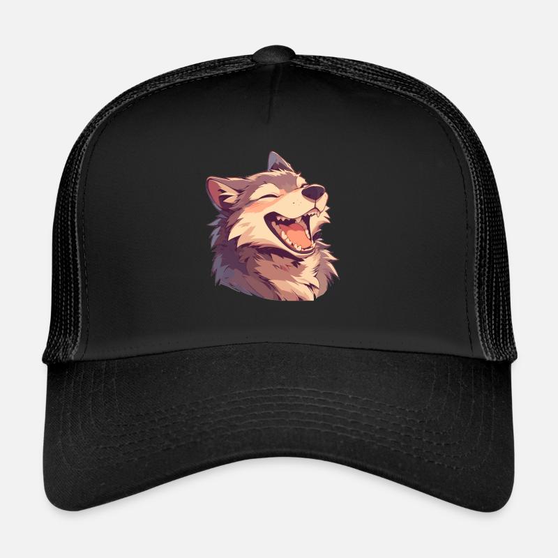 Wölfe Wolf - Trucker Cap - Schwarz/Schwarz