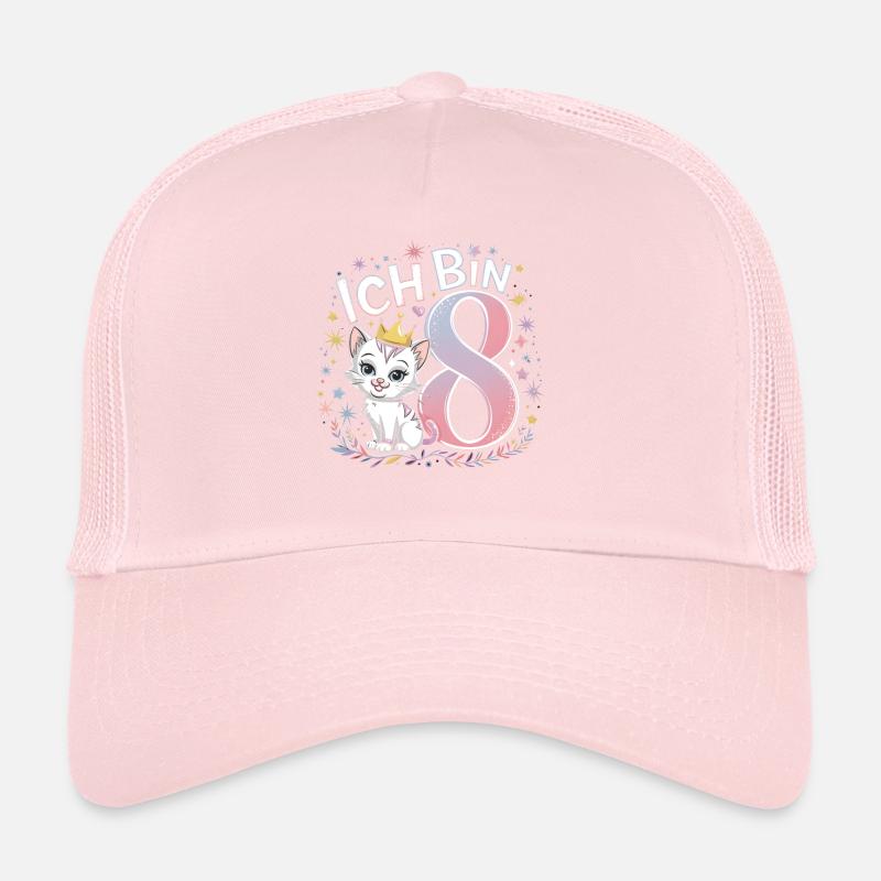8ème anniversaire Chat Chaton Anniversaire des enfants Casquette trucker 