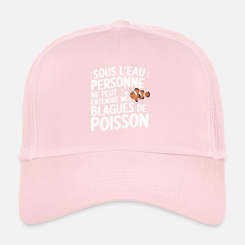 No One Can Hear Jokes Fish Humor Dad Trucker Cap