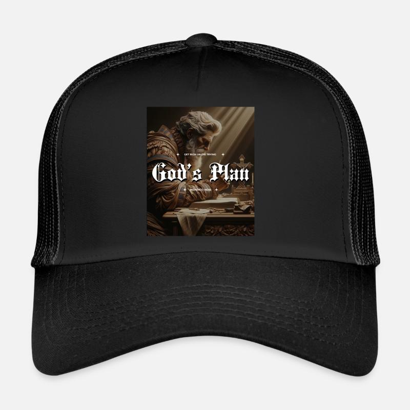 Le plan de Dieu : s’enrichir ou mourir en essayant Memento Mori Casquette trucker 