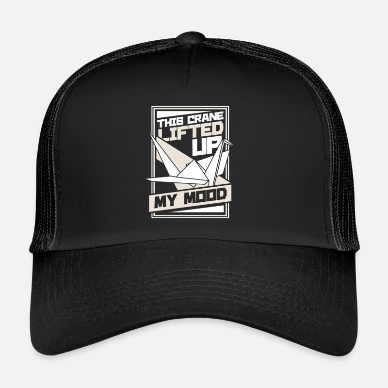 Cette grue a soulevé mon humeur grue en papier pliage Casquette trucker 