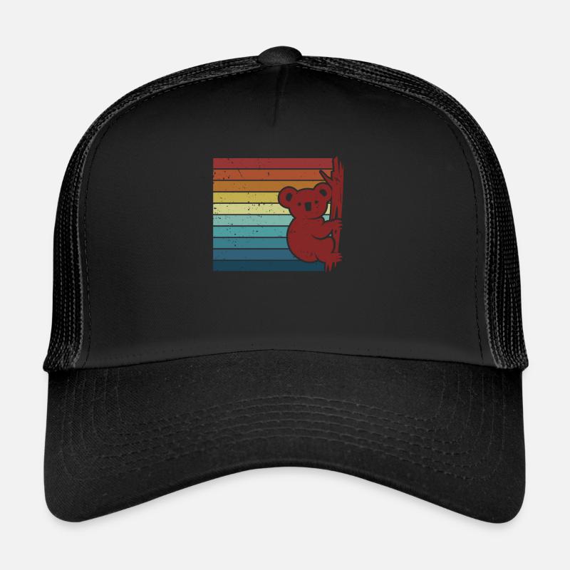 Rétro Koalabear Phascolarctos Cinereus Eucalyptus Casquette trucker 