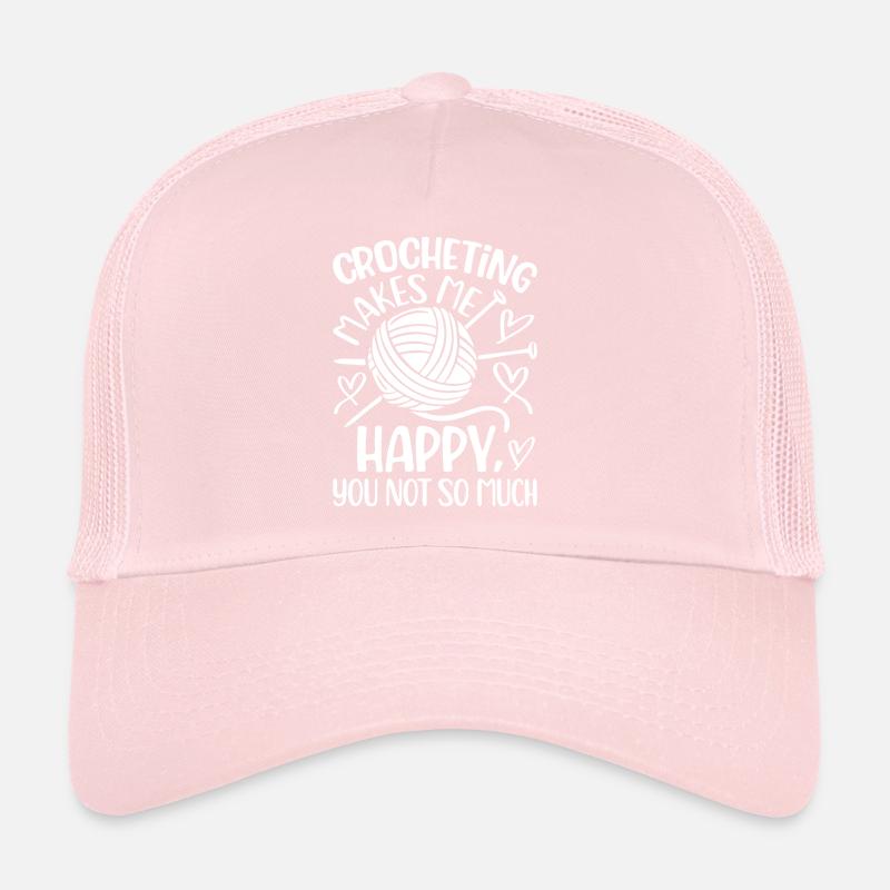 Le crochet me rend heureuse pas tant que ça - Croche Casquette trucker 