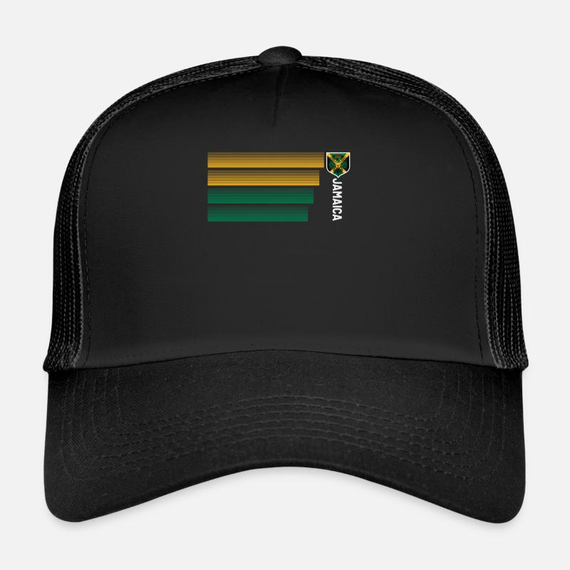 Jamaïque Jamaïque Rasta Raggea Drapeau Rastafari Casquette trucker 