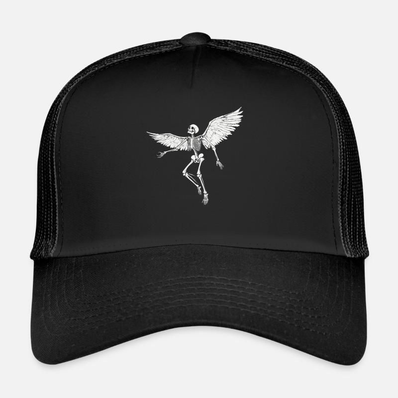 Squelette avec des ailes pour motards – Extravagant Casquette trucker 