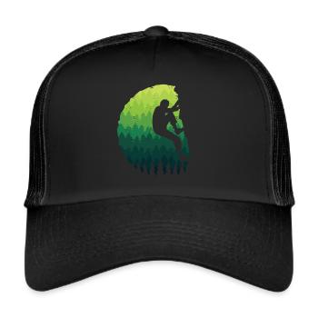Escalade Grimpeurs Enfants Garçons Montagnes Bloc - Casquette trucker  - noir/noir - Devant
