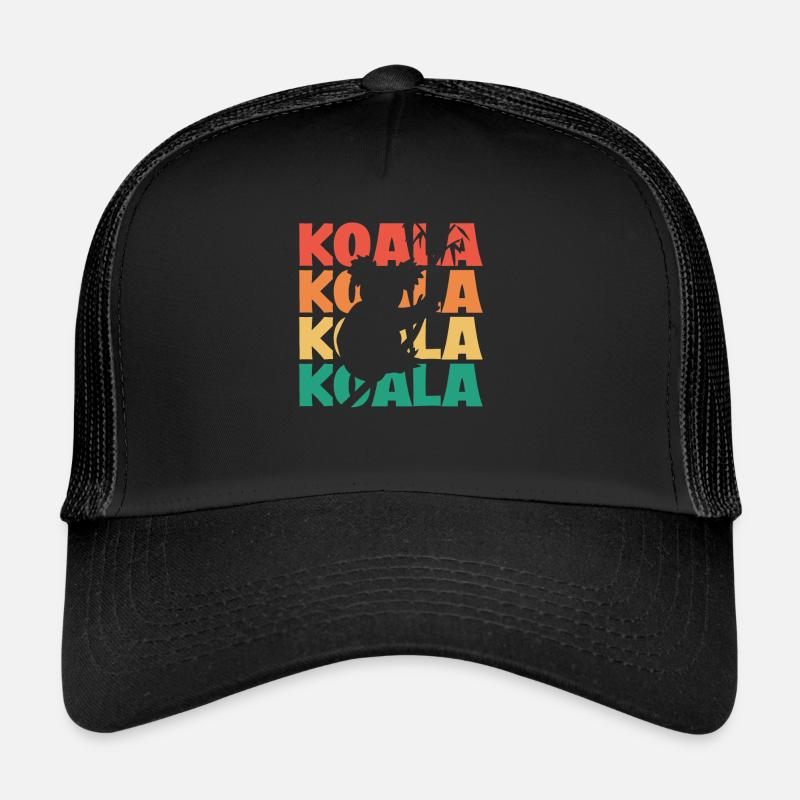 Retro Text Koalabear Phascolarctos Cinereus Trucker Cap