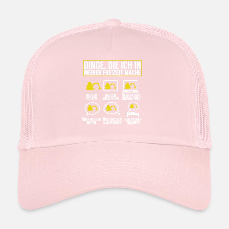 Excavator Driver Funny Construction Worker Profession Excavator Trucker Cap