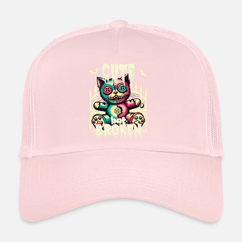 Mental Psychopath - Cute But Broken Cat Trucker Cap