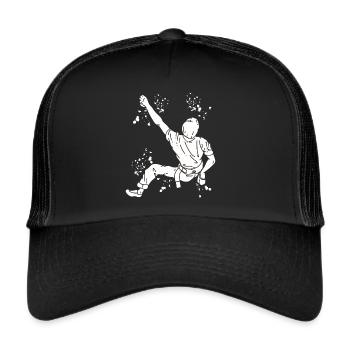 Boulderer Colorsplash Boulder Bouldern - Trucker Cap - Schwarz/Schwarz - Vorne