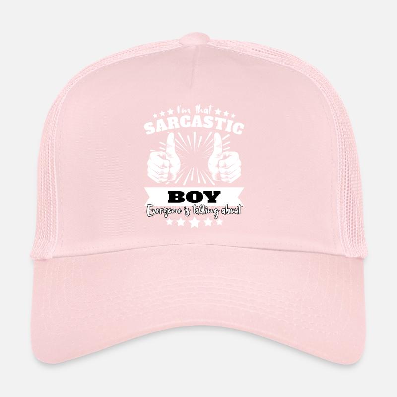 Sarcastique du garçon Sarcasme Casquette trucker 