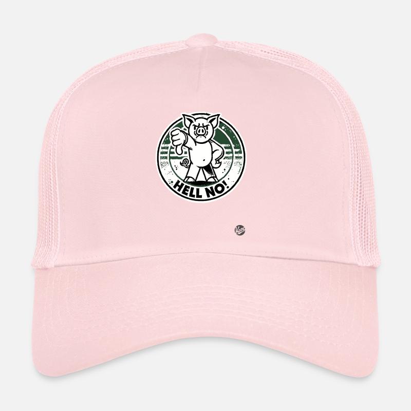 Pas question! Pouces vers le bas cochon Casquette trucker 