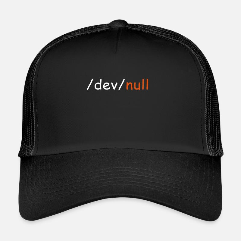 dev null - Trucker Cap - Schwarz/Schwarz