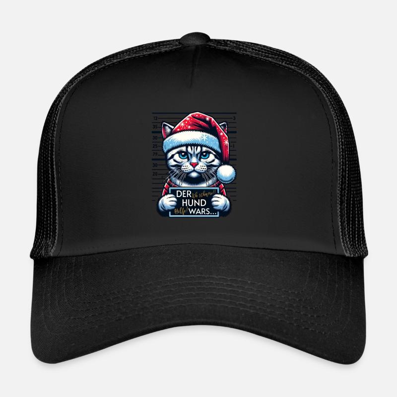 Père Noël Drôle de chats Noël Casquette trucker 