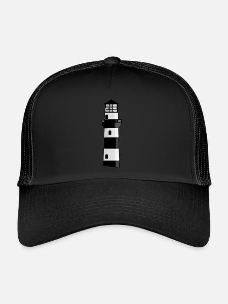 Phare de Gray - Casquette trucker  - noir/noir - Devant