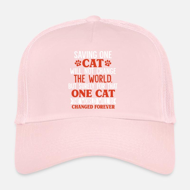 Sauver un chat ne changera pas le monde drôle Casquette trucker 