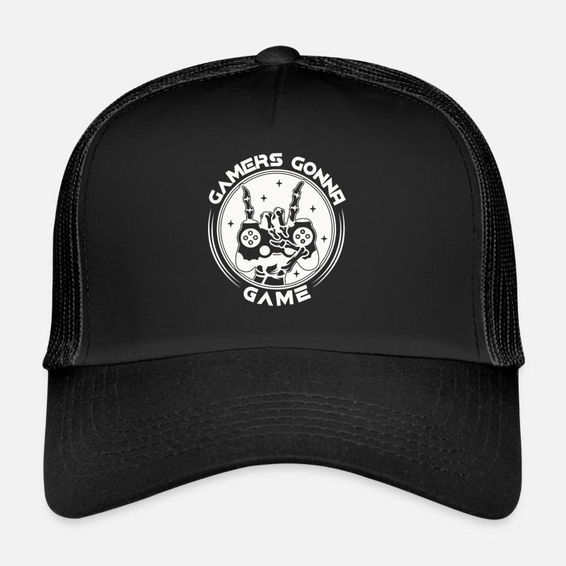 Gamers will always gamble Gaming Accessories - Trucker Cap - black/black