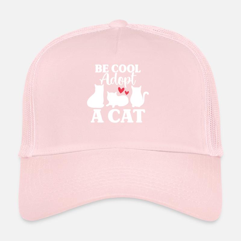 Sei cool Adoptiere eine Katze Lustige Adoption Rettung Katze Trucker Cap
