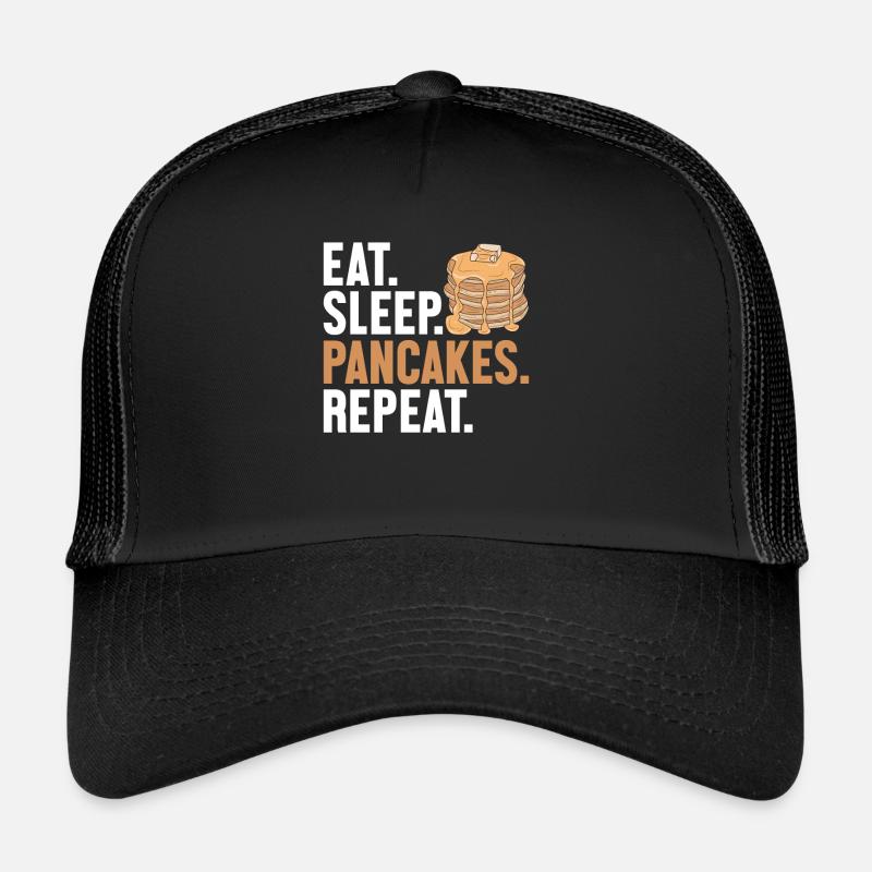 Manger des crêpes pour dormir Répéter les recettes Griddlecake Casquette trucker 
