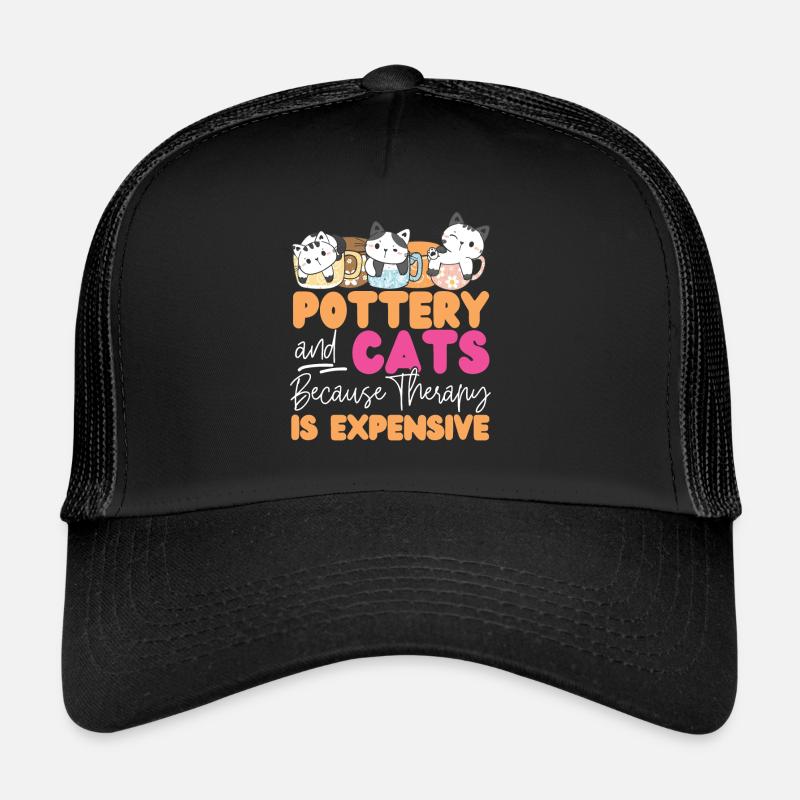 Pottery Ceramics Artist Cat Trucker Cap