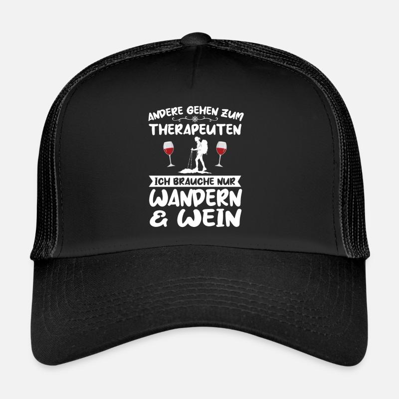 Wandern Wein Bergsteiger Geschenk Trucker Cap