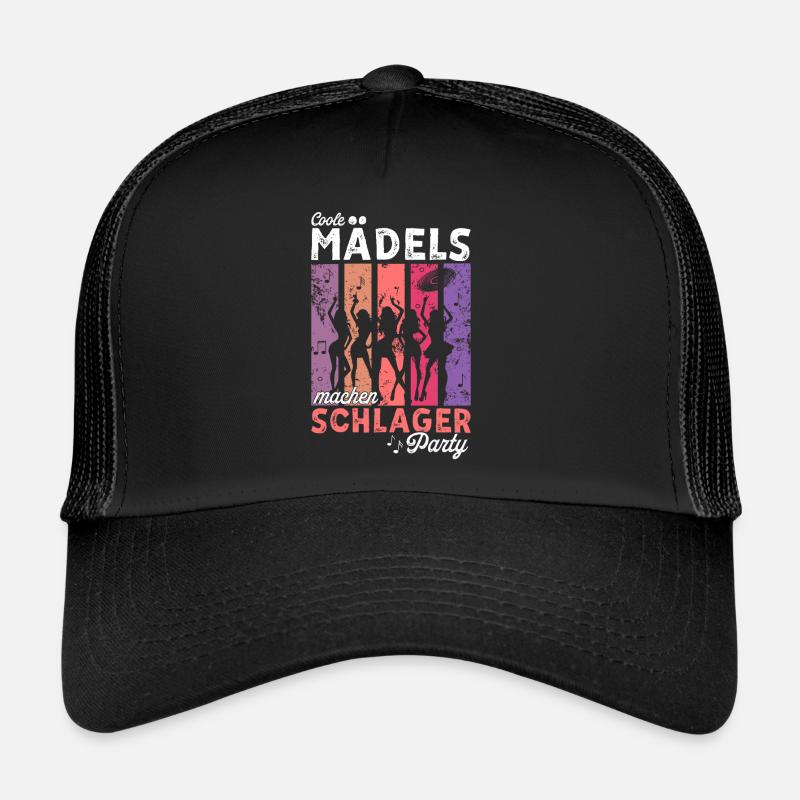 Coole Mädels machen Schlagerparty Konzert Schlager - Trucker Cap - Schwarz/Schwarz