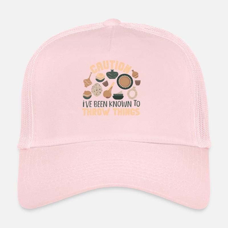 Pottery Ceramics Artist Caution Trucker Cap