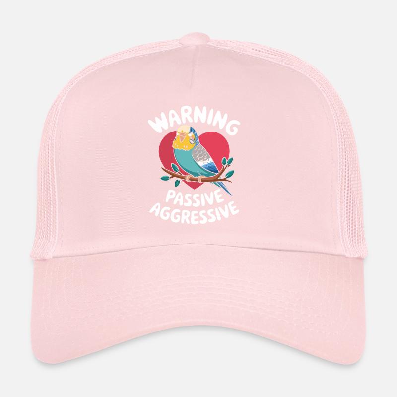 Warning Passive Aggressive Papageien Herz Trucker Cap