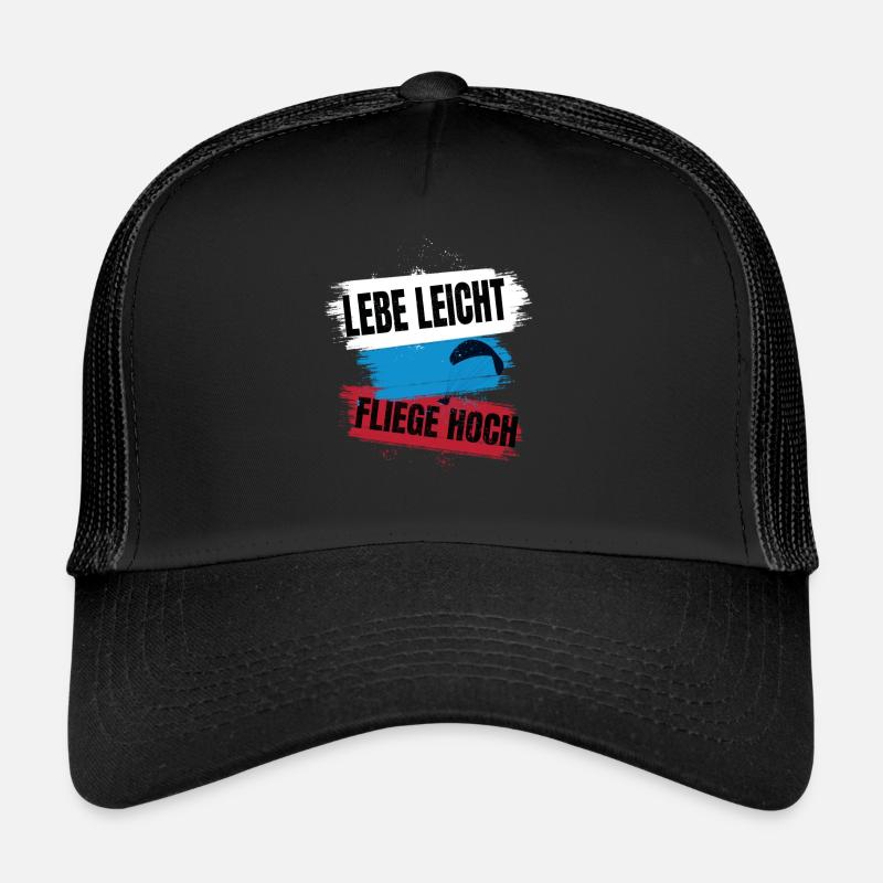 Lebe leicht, fliege hoch – Paragliding Design Trucker Cap