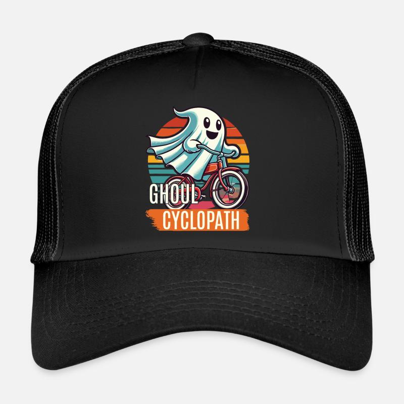 Bicycle riding ghost friend Trucker Cap