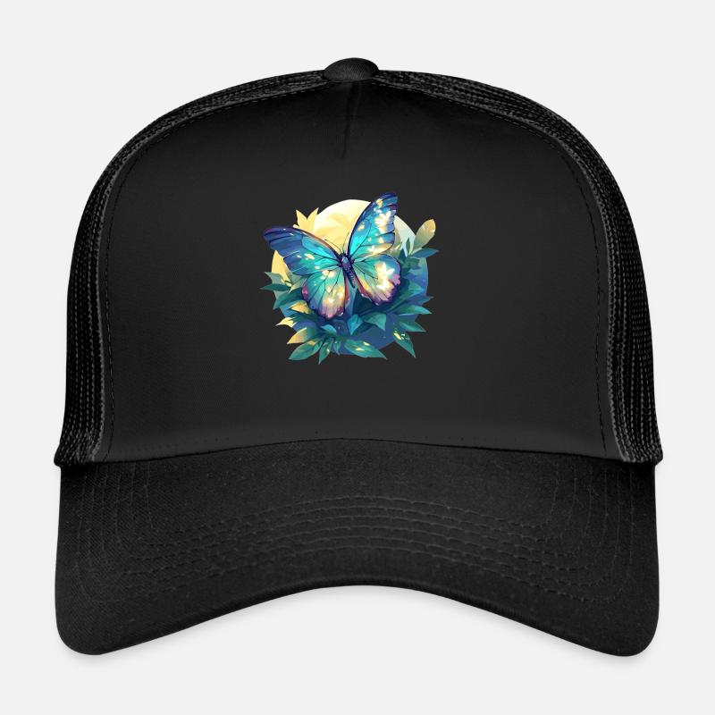 papillon papillons papillon papillon - Casquette trucker  - noir/noir