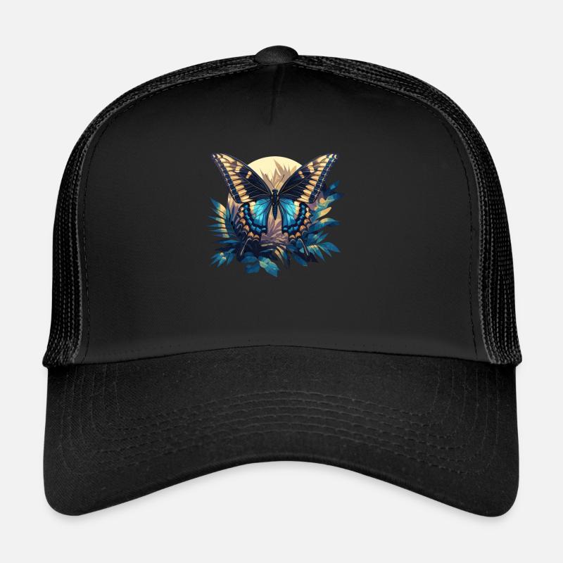 papillon papillons papillon papillon - Casquette trucker  - noir/noir