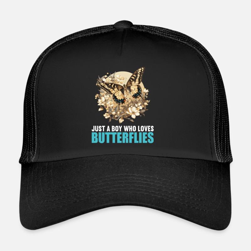 papillon papillons papillon papillon - Casquette trucker  - noir/noir