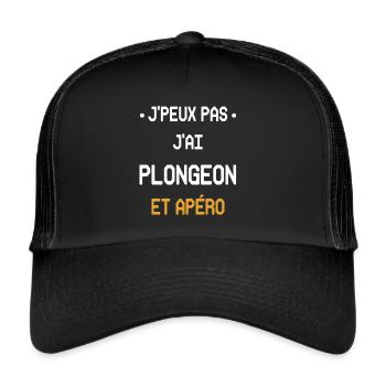I can't I have a dive and aperitif - Trucker Cap - black/black - Front