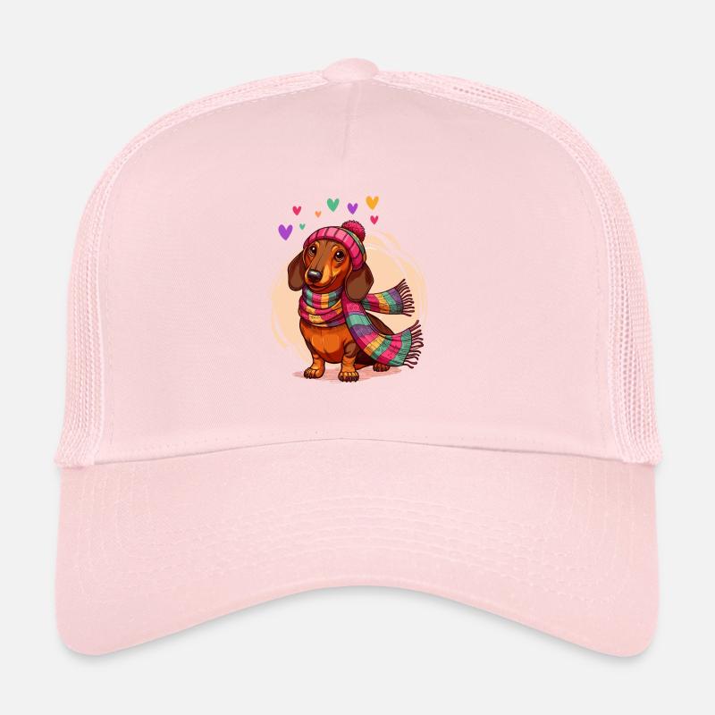 Chien Teckel Coeur Teckel Amour Teckel Propriétaire Drôle Casquette trucker 