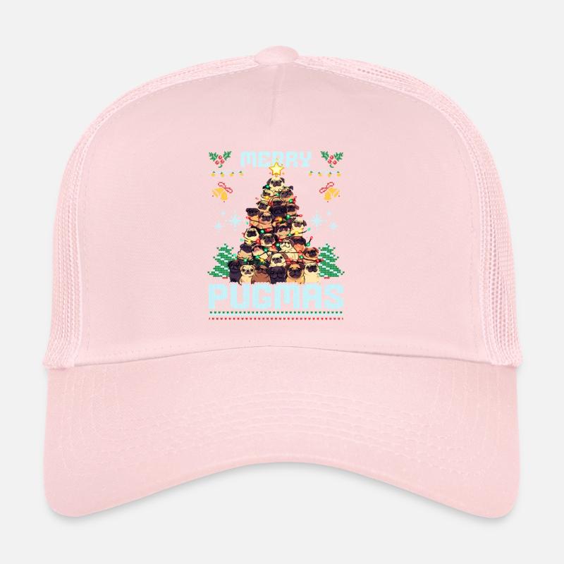 Carlin de Noël Moche Noël Joyeux Pugmas Casquette trucker 