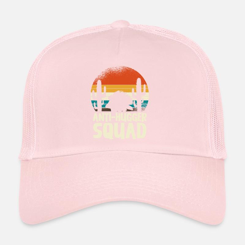 Anti-Hugger Squad Cactus Retro Desert Hedgehog Casquette trucker 