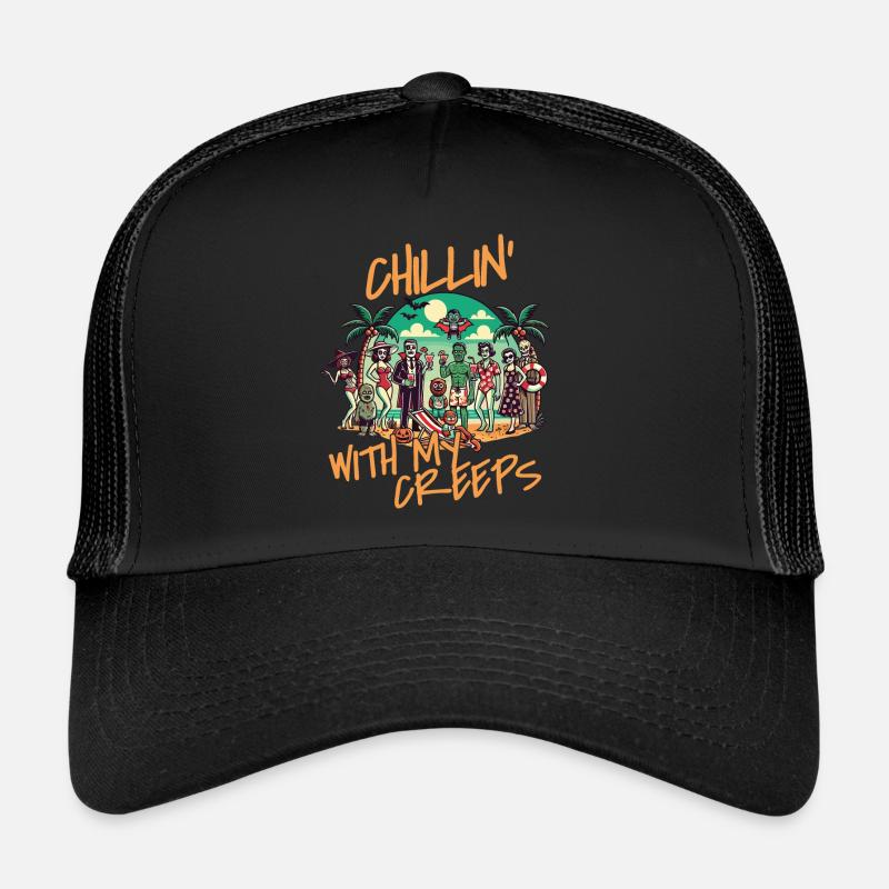 Se détendre avec mes amis effrayants Casquette trucker 