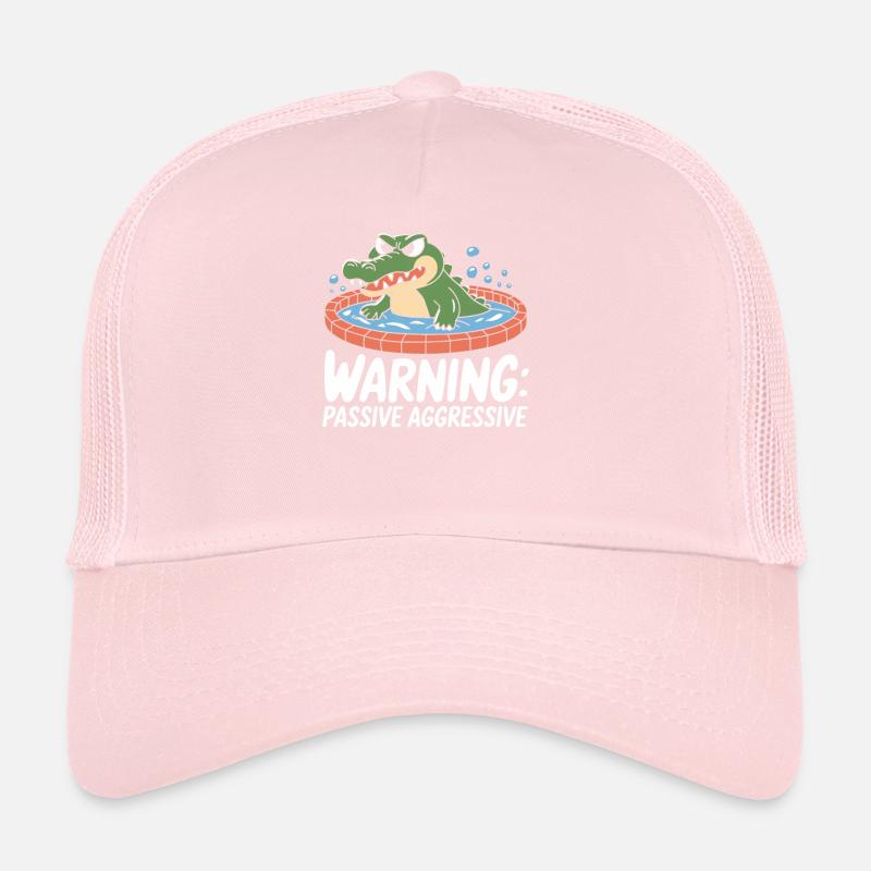 Avertissement : Crocodile passif agressif Fun Casquette trucker 