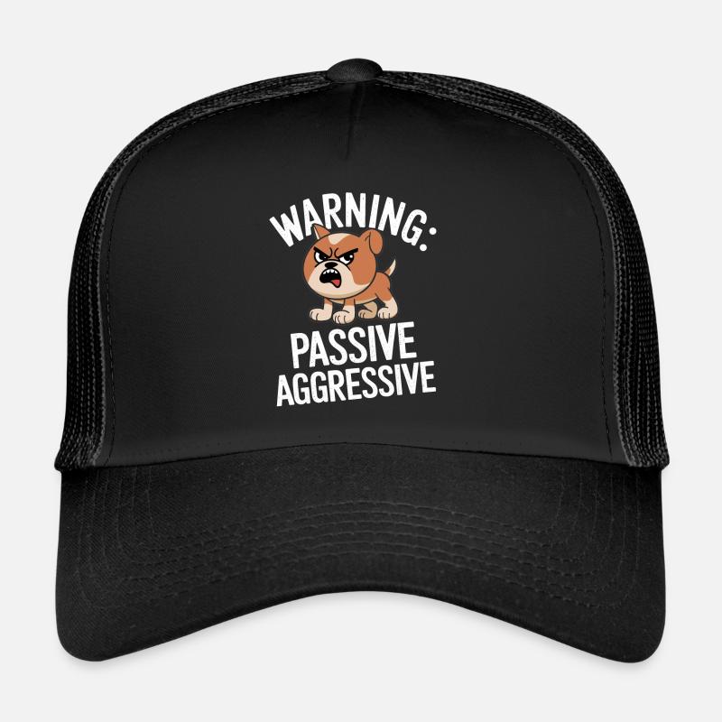 Warning: Passive Aggressive Dog Cartoon Trucker Cap