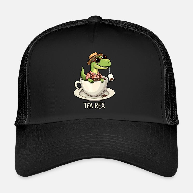 Tea Rex Tyrannosaurus Rex - Trucker Cap - Schwarz/Schwarz