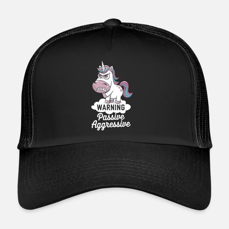 Warning Passive Aggressive Unicorn Trucker Cap