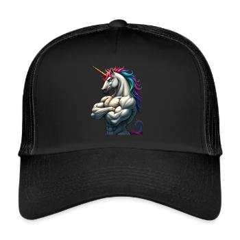 Unicorn Power - Trucker Cap - Schwarz/Schwarz - Vorne