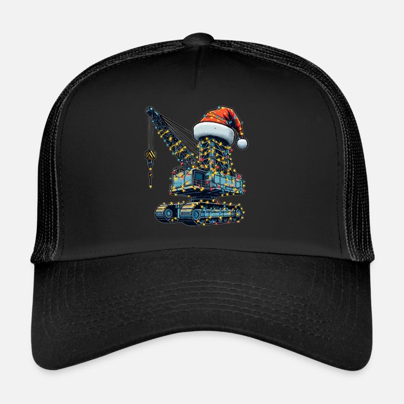 Crane Operator HEO Heavy Equipment Santa Hat Trucker Cap