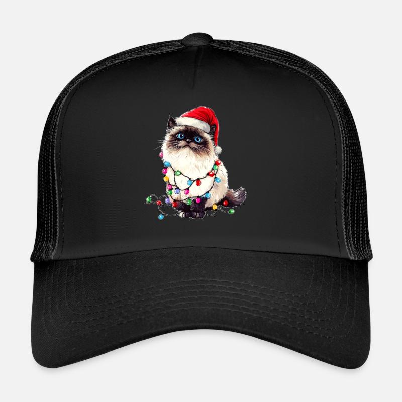 Himalayan Cat Christmas Hat Xmas Trucker Cap