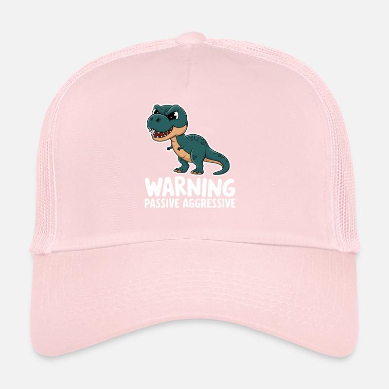 Warning Passive Aggressive Dino Humor Trucker Cap